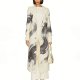 Women's long winter retro-style tie-dye coat